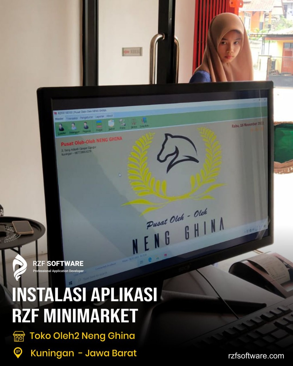 Instalasi Aplikasi Kasir RZF Minimarket Kuningan - Toko Oleh2 Neng Ghina