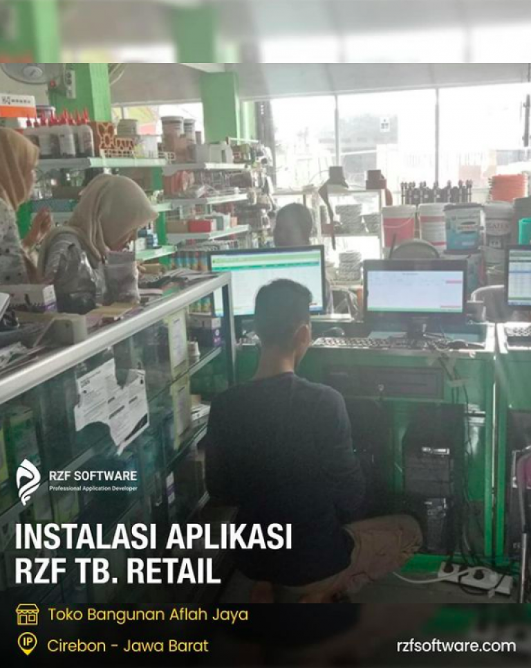 Instalasi Aplikasi RZF Minimarket Cirebon - TB Aflah Jaya